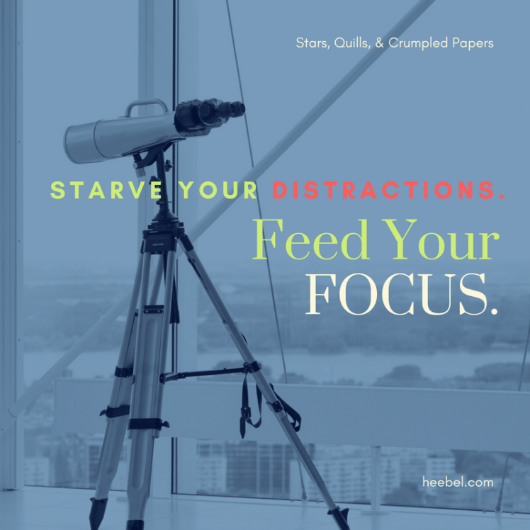 Starve your Distractions Feed your Focus - Author Unknown